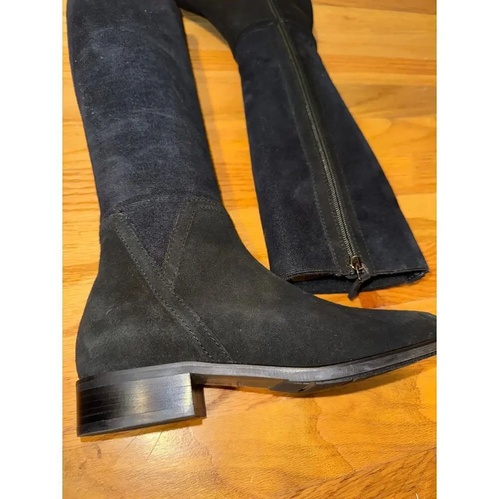 Aquatalia Women's Nicolette Weatherproof Suede Tall Boots black size 6.5
